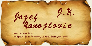 Jožef Manojlović vizit kartica